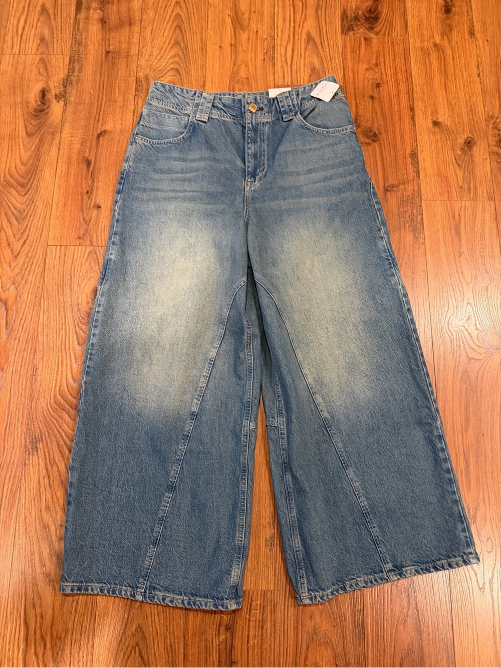 We The Free Chill Vibes Dropped Waist Wide Leg Jeans Size 29 NWT - Picture 2 of 5